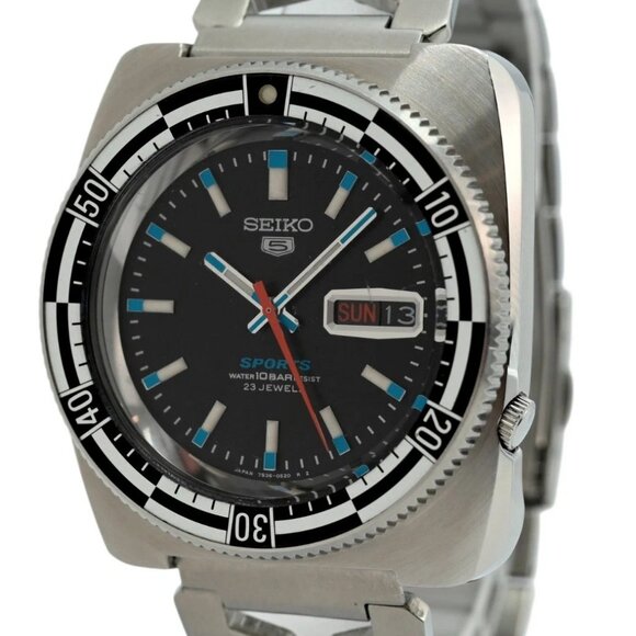 Seiko 40.5mm Men's Sport 5 Rally Re-Issue SBSS017 Auto Watch! Ref
